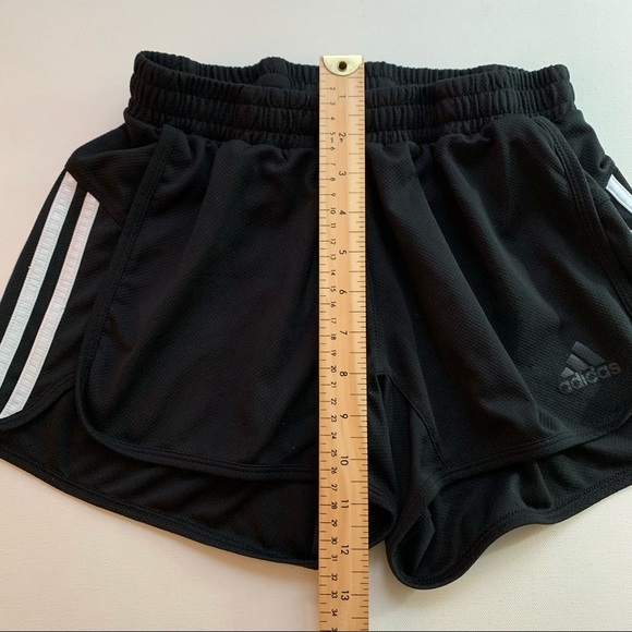 Adidas Shorts Black White Side Stripes Sz S - Picture 7 of 8